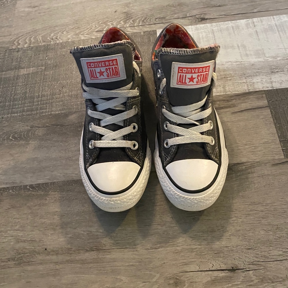 Grey Converse Allstar with Floral inlay-6.5